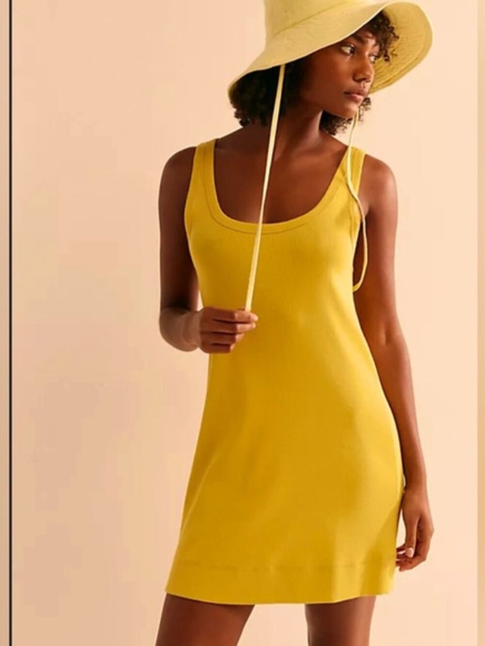 🍒NWOT Free People Beach Tracey Midi Dress. Gold. Size: Large.